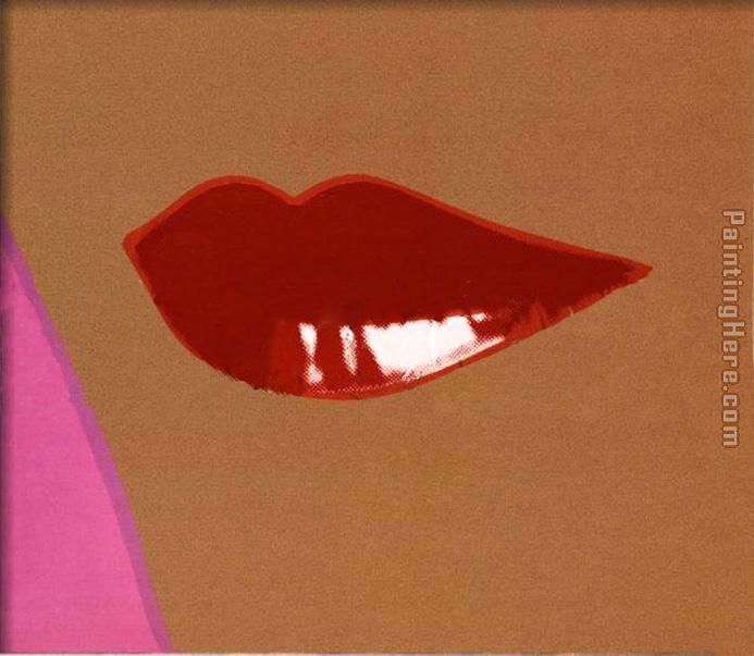 Page from Lips Book painting - Andy Warhol Page from Lips Book art painting